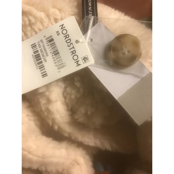 BP. NWT Hooded Tan Memoir Teddy Coat Jacket  Button Up Size XS gray removable - Picture 9 of 15